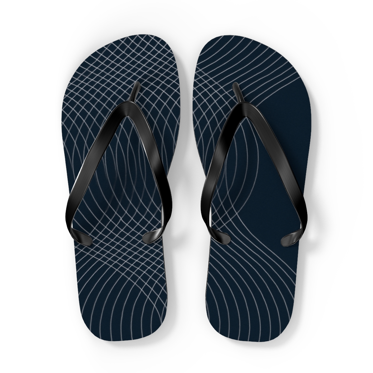 Moire Orbit Weave unique graphic flip flops