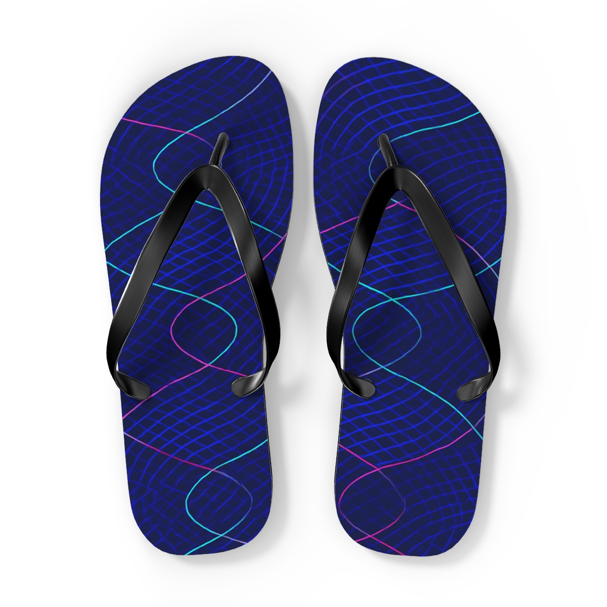 Moire Orbit Weave trendy printed flip flops