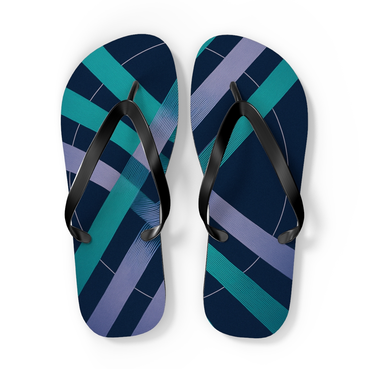 Moire Orbit Weave custom flip flops