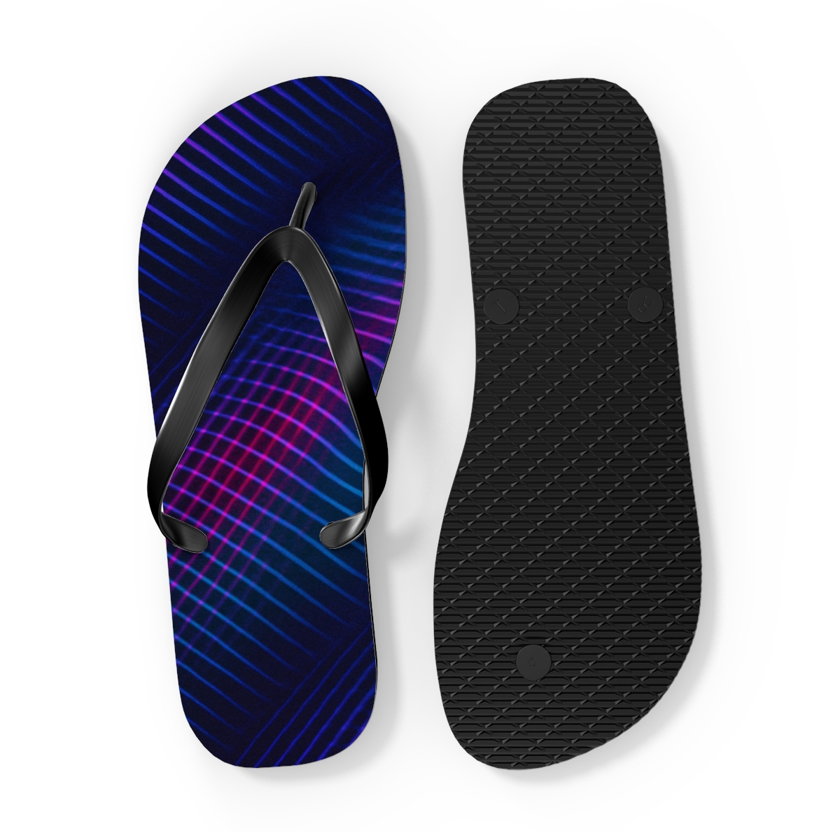 Moire Prism Overprint personalized beach flip flops