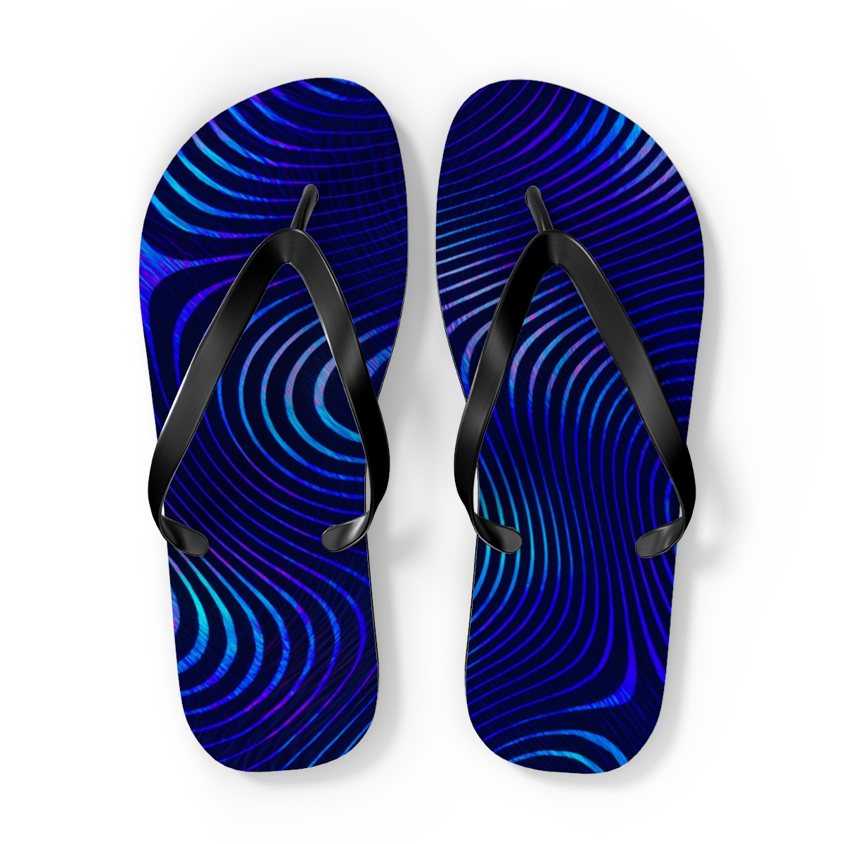 Moire Prism Overprint custom flip flops