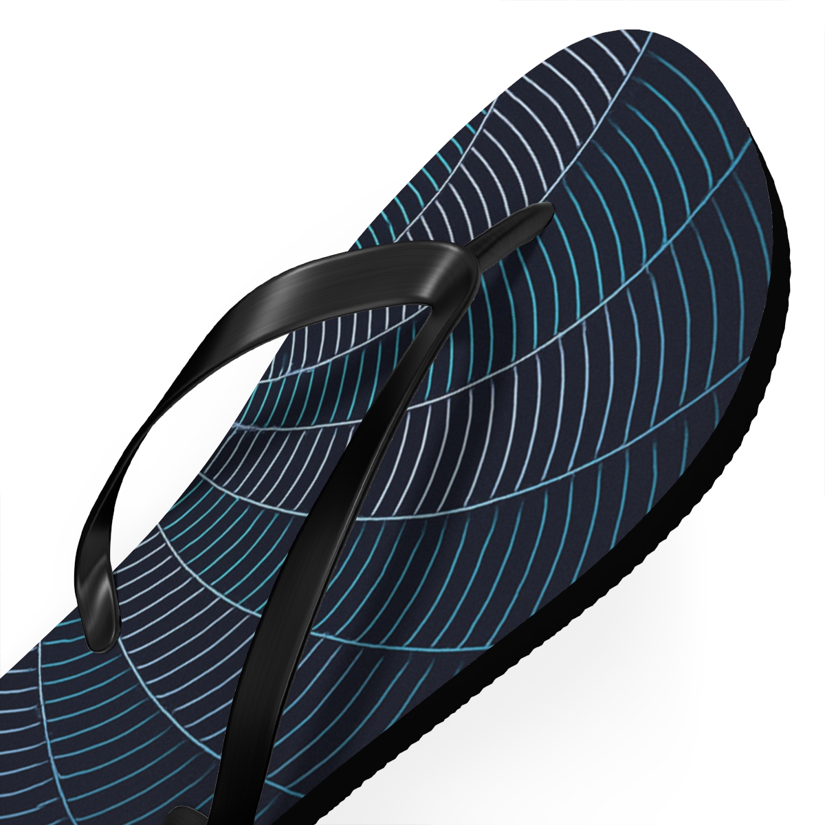 Moire Spiral Interference Tiles colorful rubber flip flops