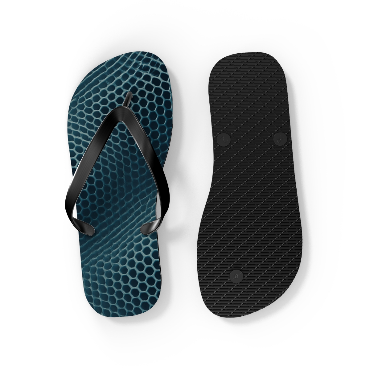 Ocean Wave Mosaic Flip Flops