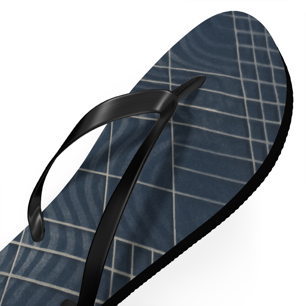 Moire Zenith Grid colorful rubber flip flops