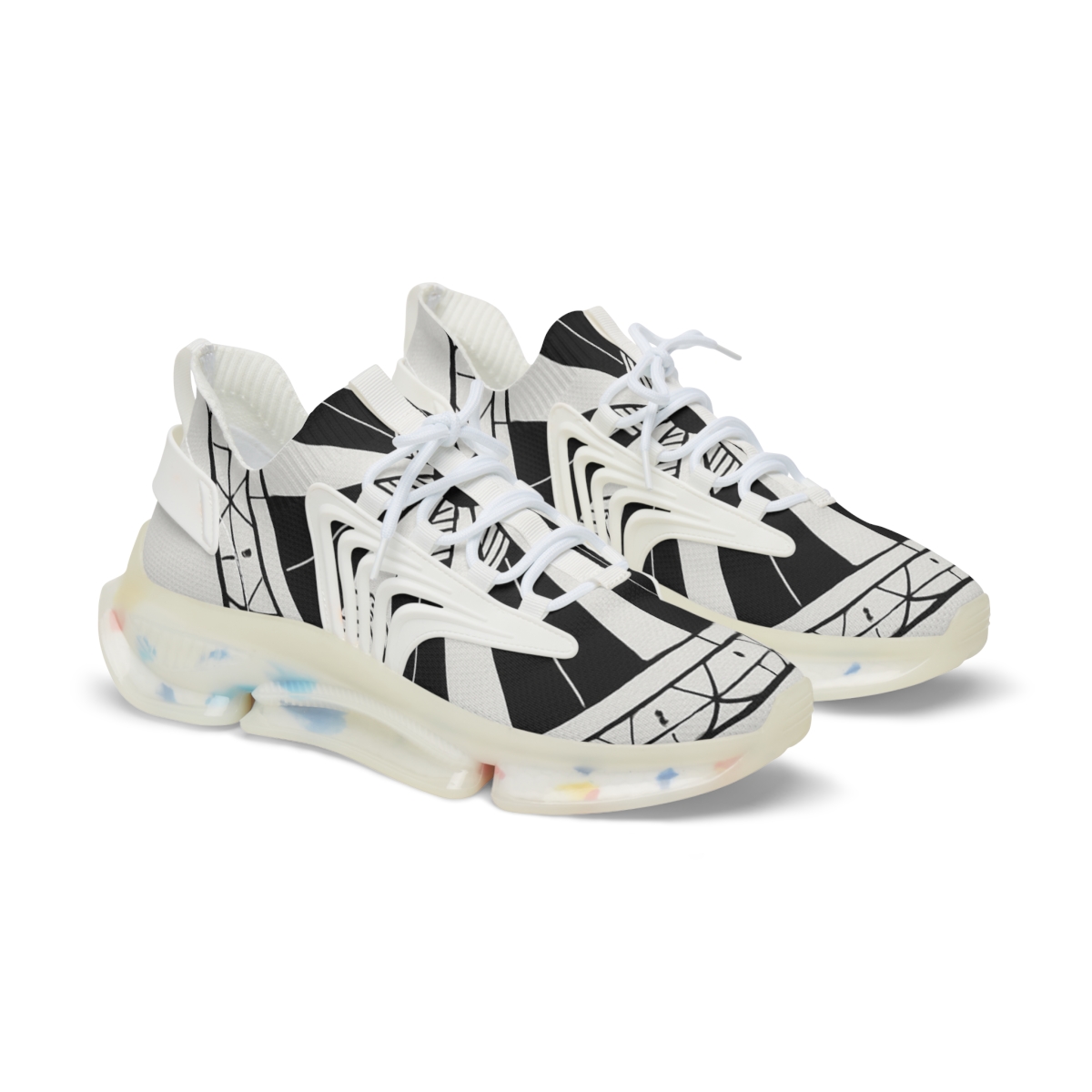 Monochrome Petal Matrix Disc designer branded sneakers