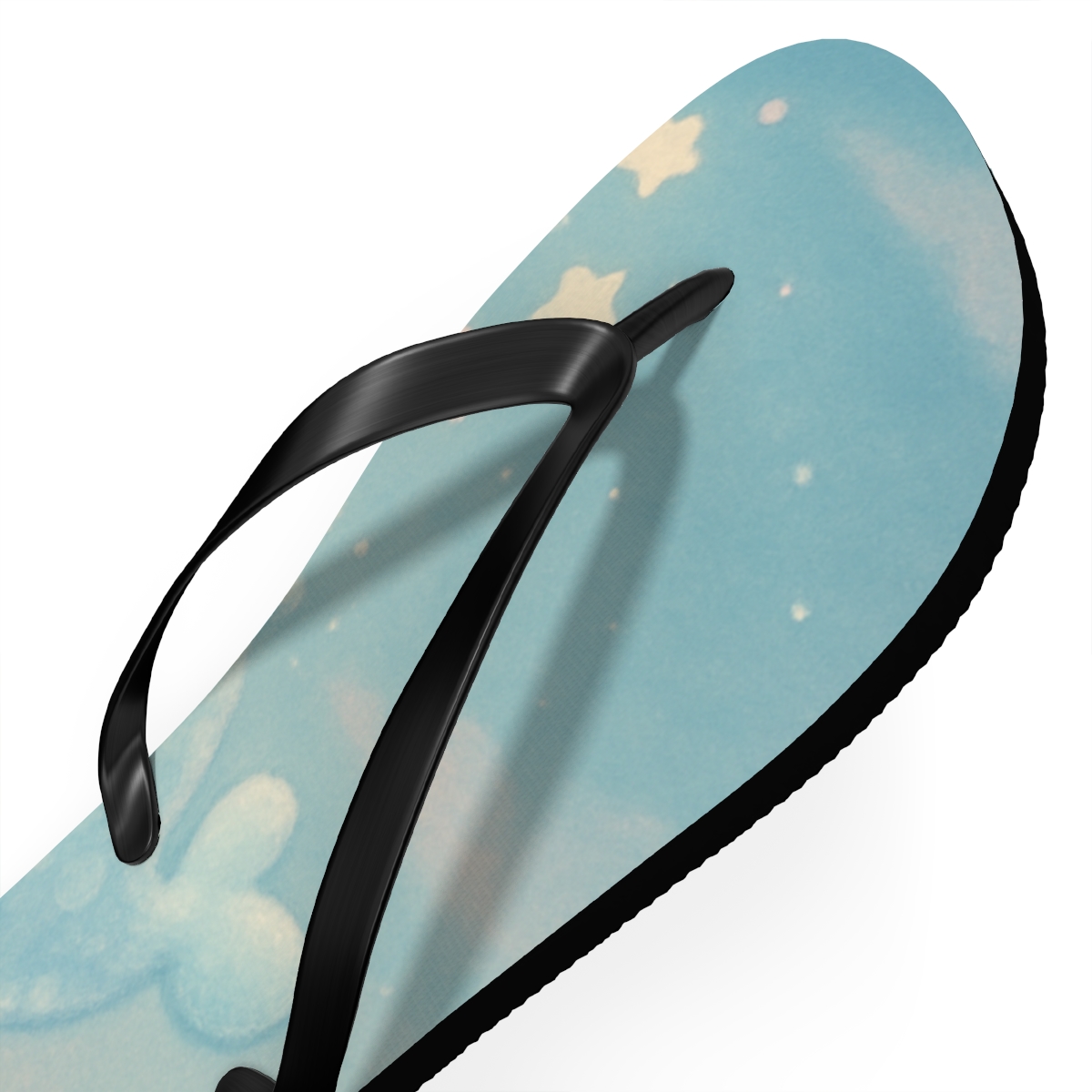 Moonlit Bubble Whale Dream colorful rubber flip flops