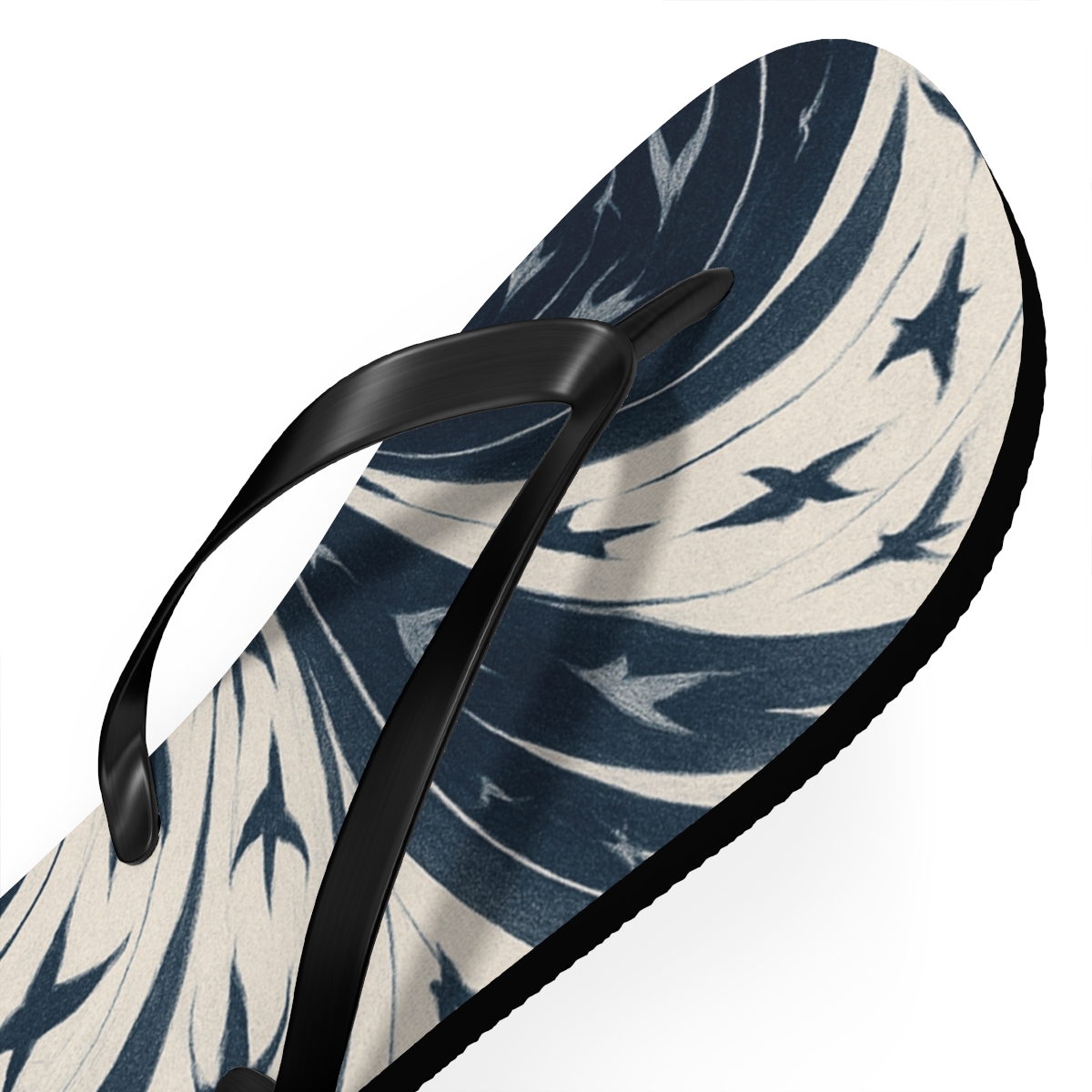 Murmuration Blueprint Of Swallows designer logo flip flops