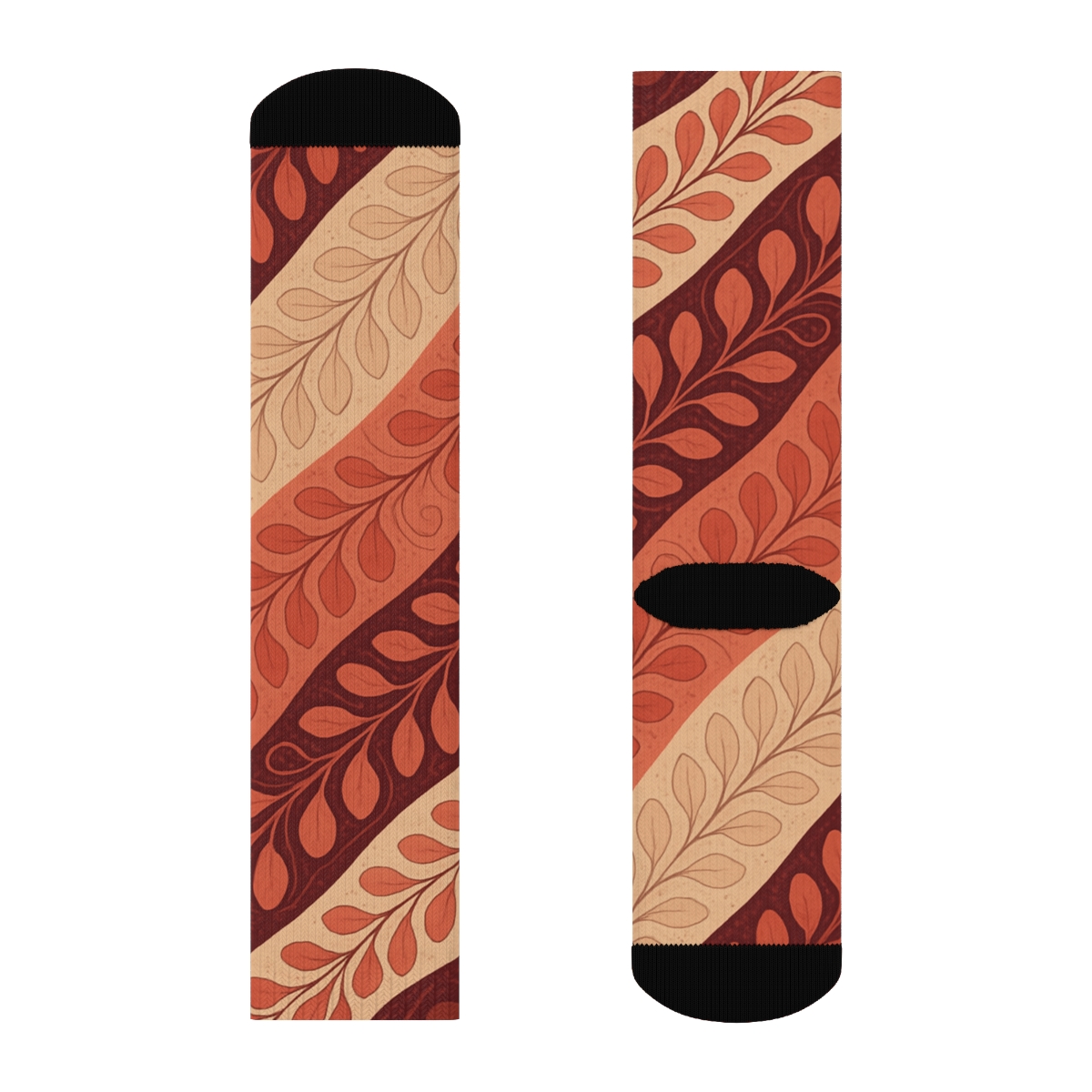 Nebula Bloom Stripe Flow comfortable cotton socks