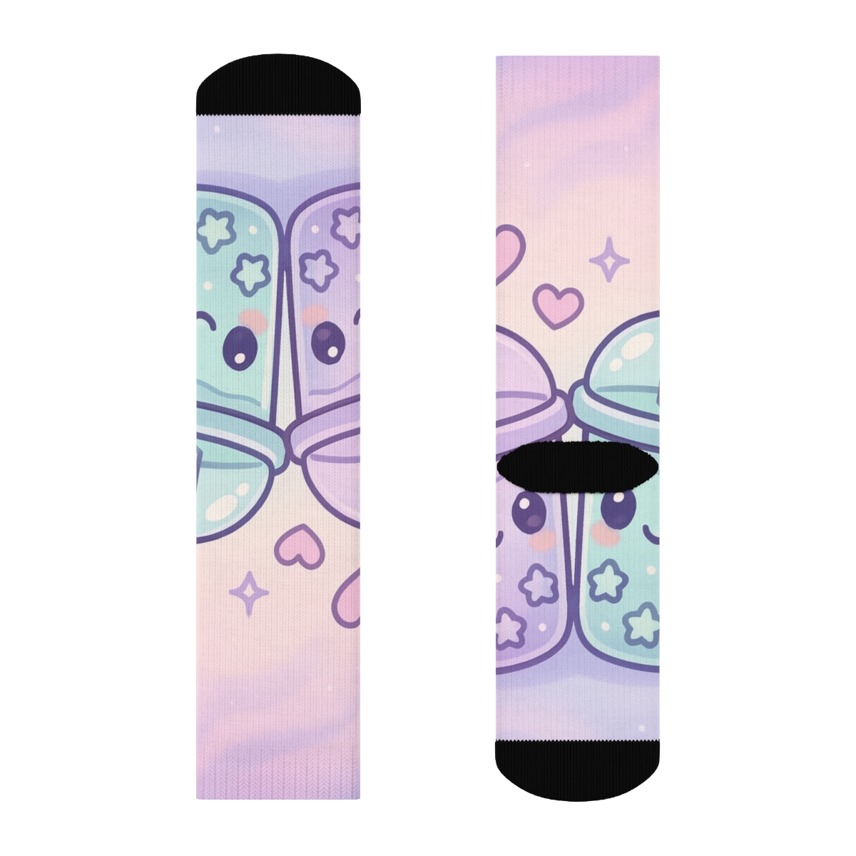 Nebula Bubble Tea Buddies personalized cozy socks