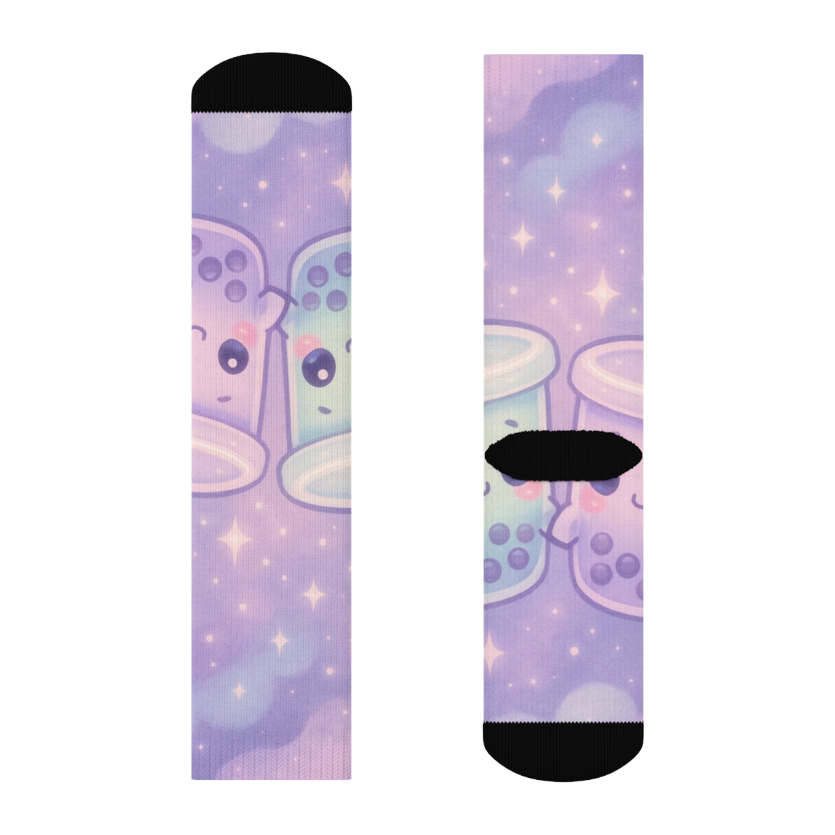 Nebula Bubble Tea Buddies designer logo socks