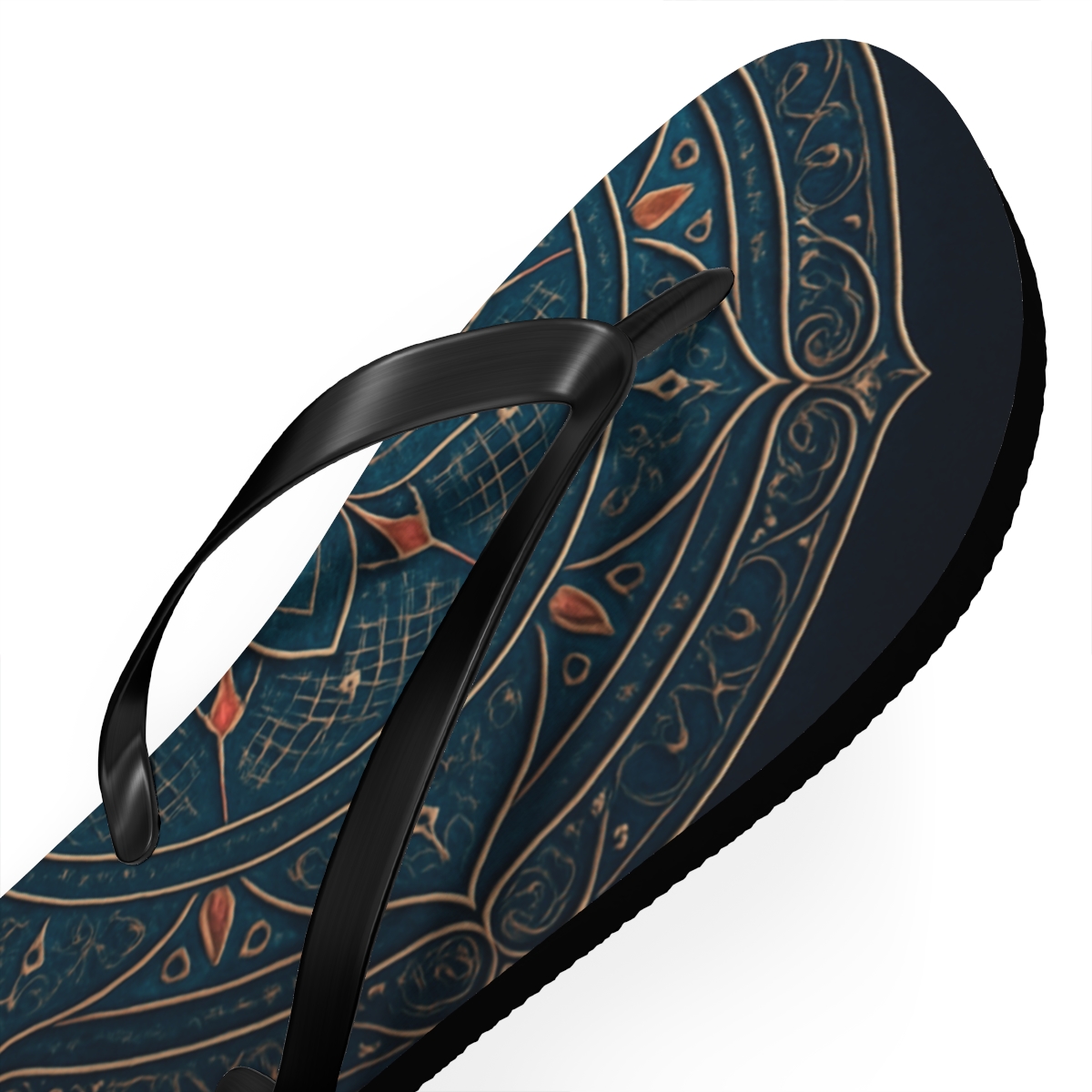 Nebula Filigree Compasswheel trendy printed flip flops
