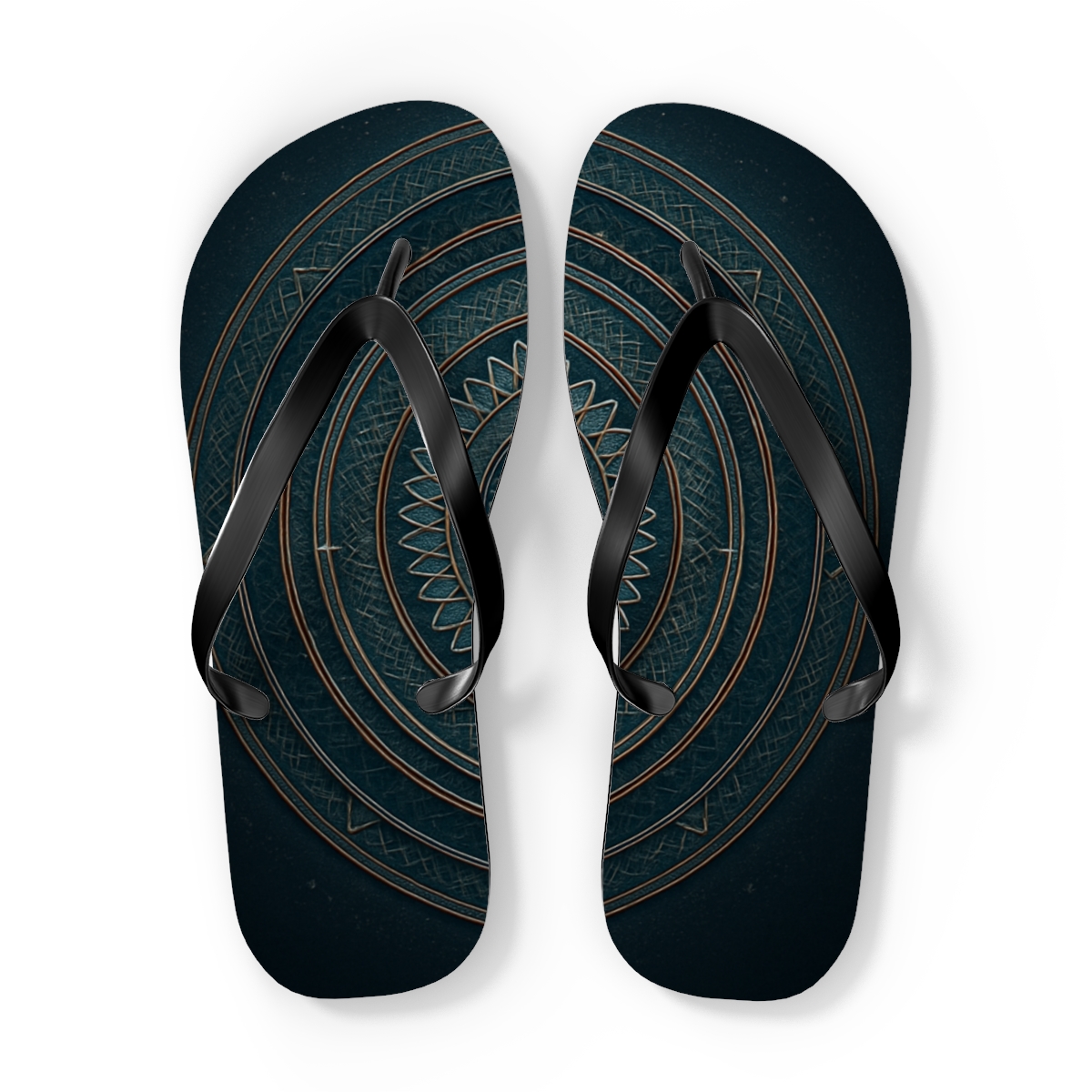 Nebula Filigree Compasswheel soft sole flip flops