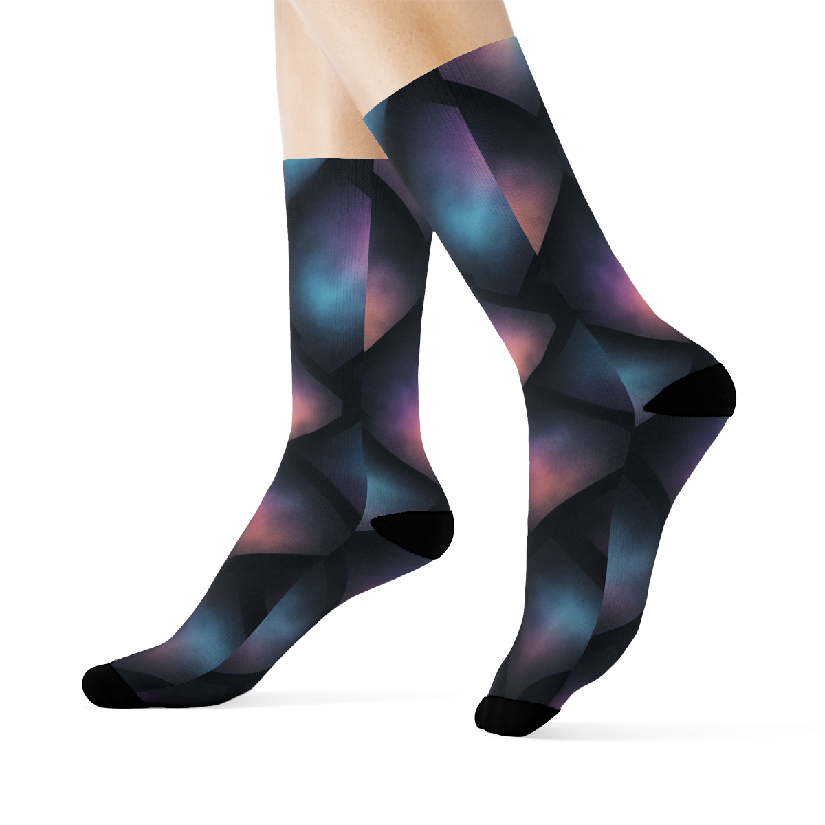 Nebula Fracture Grid personalized cozy socks
