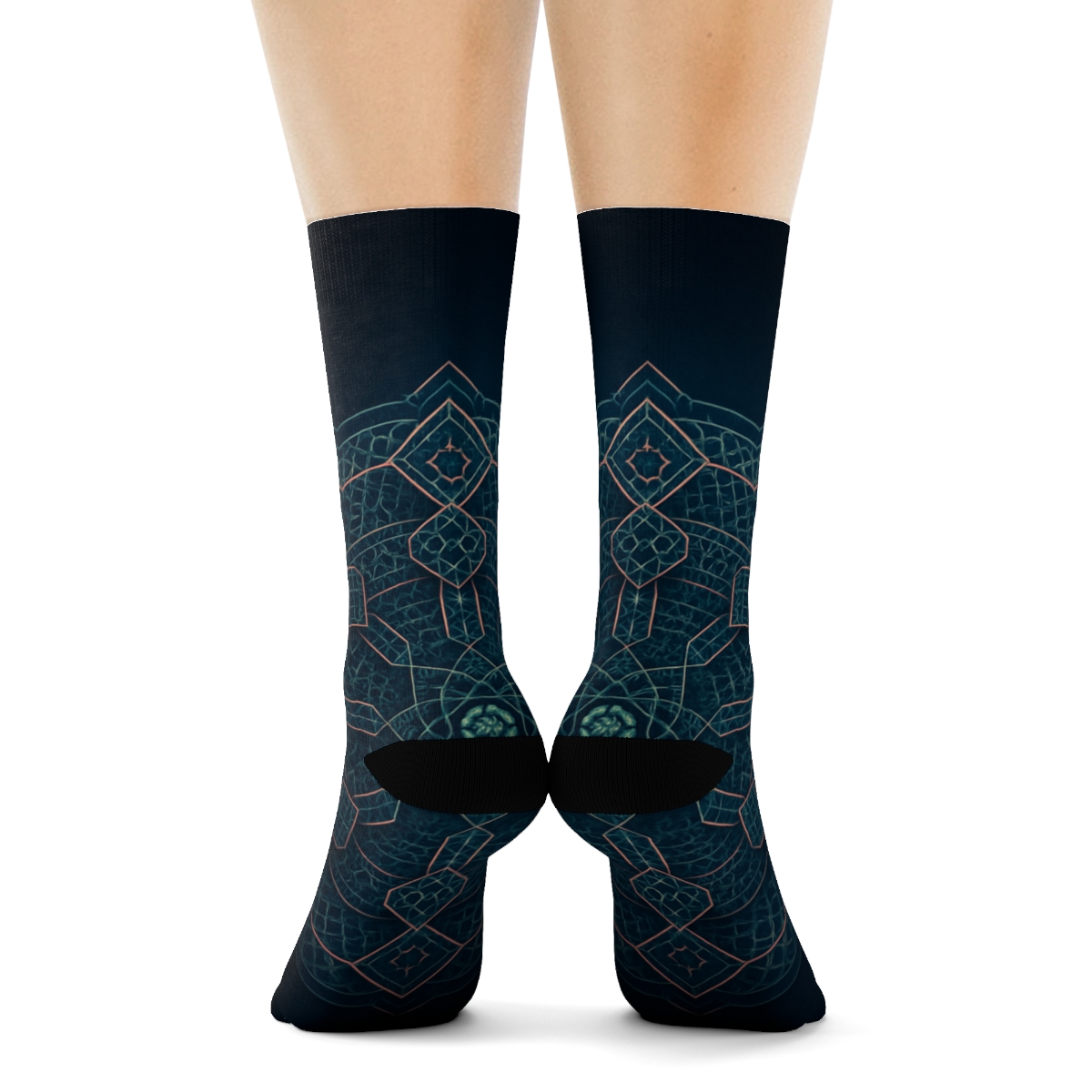 Nebula Lattice Rosette personalized cozy socks