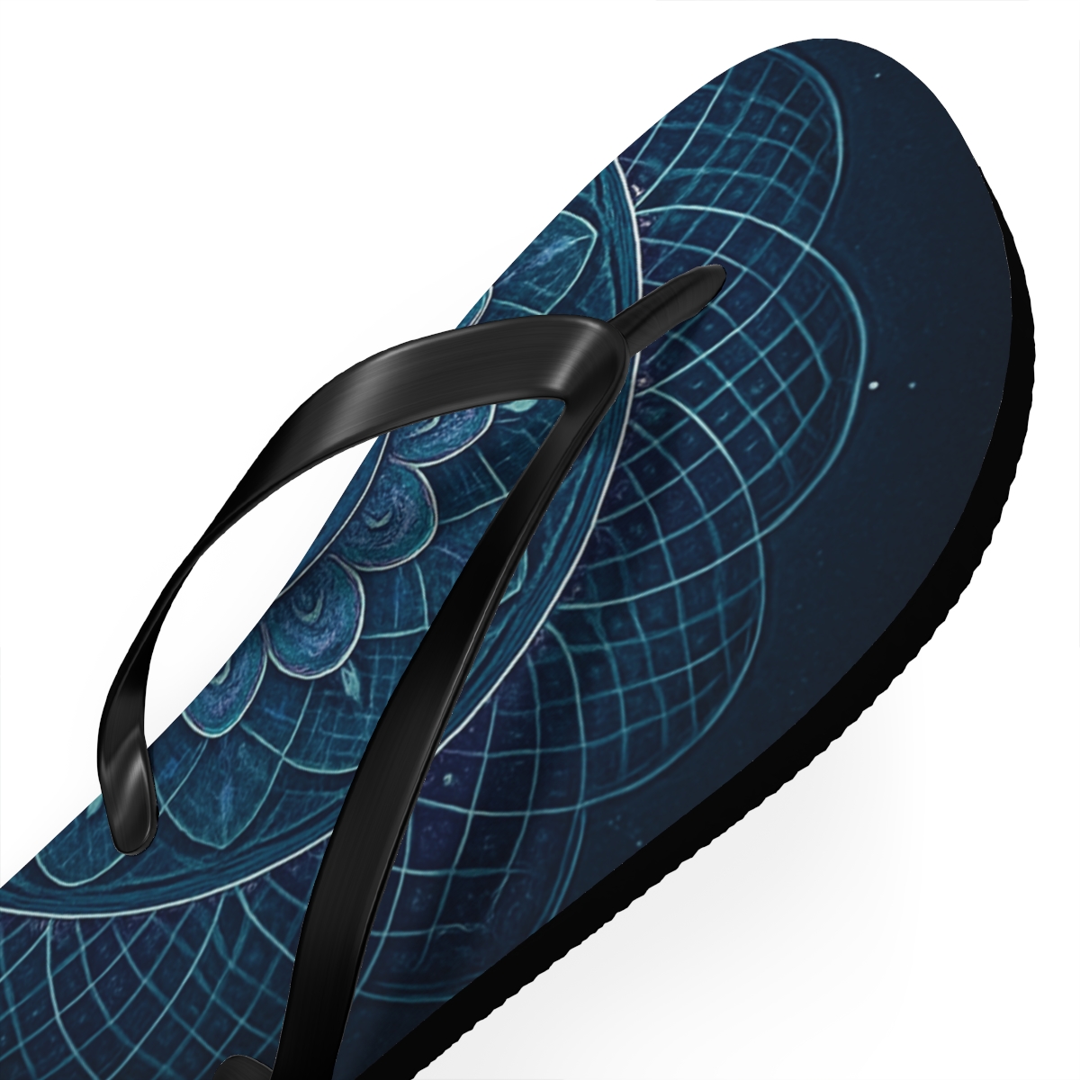 Nebula Lattice Rosette Array designer logo flip flops