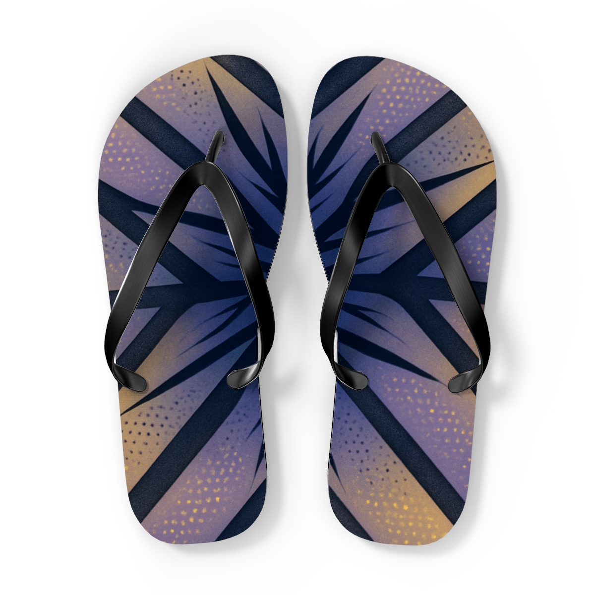 Nebula Vein Starburst Weave colorful rubber flip flops