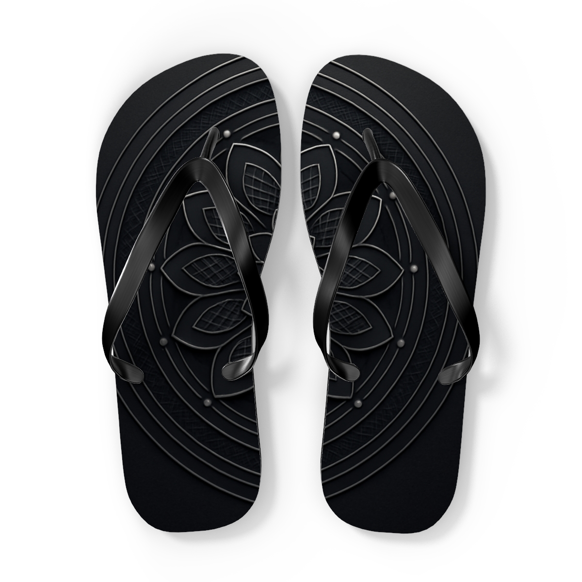 Obsidian Lattice Halo trendy printed flip flops