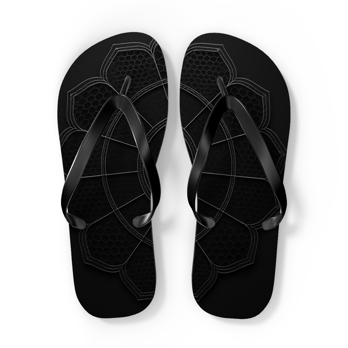 Obsidian Lattice Halo unique graphic flip flops