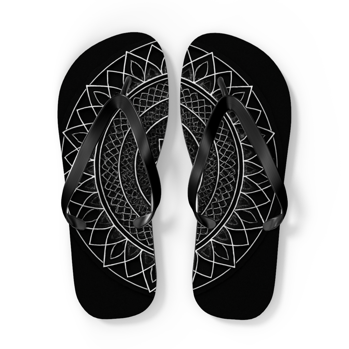 Obsidian Lattice Halo colorful rubber flip flops