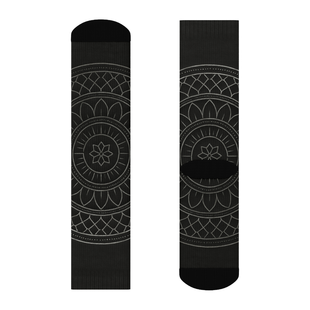 Obsidian Lattice Mandala Halo personalized cozy socks