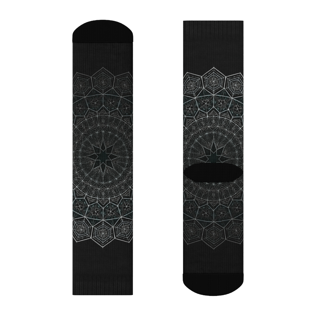 Obsidian Lattice Starwheel comfortable cotton socks