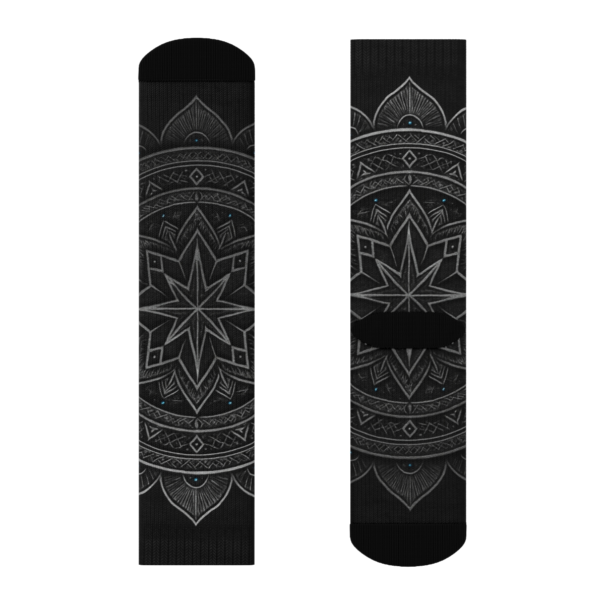 Obsidian Starwheel Filigree designer logo socks