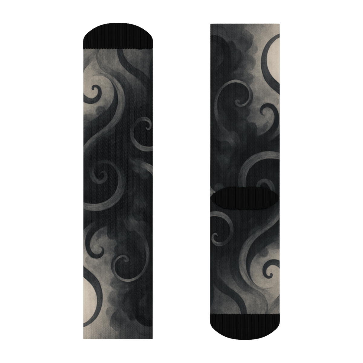 Octopus Ink Veil Calligraphy unique printed socks