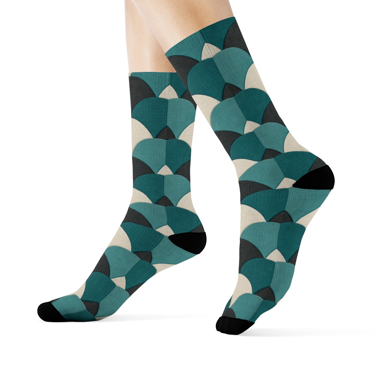Offset Scallop Grid Weave personalized cozy socks [AI-aa8ea625-0bf5dca3a8dd]