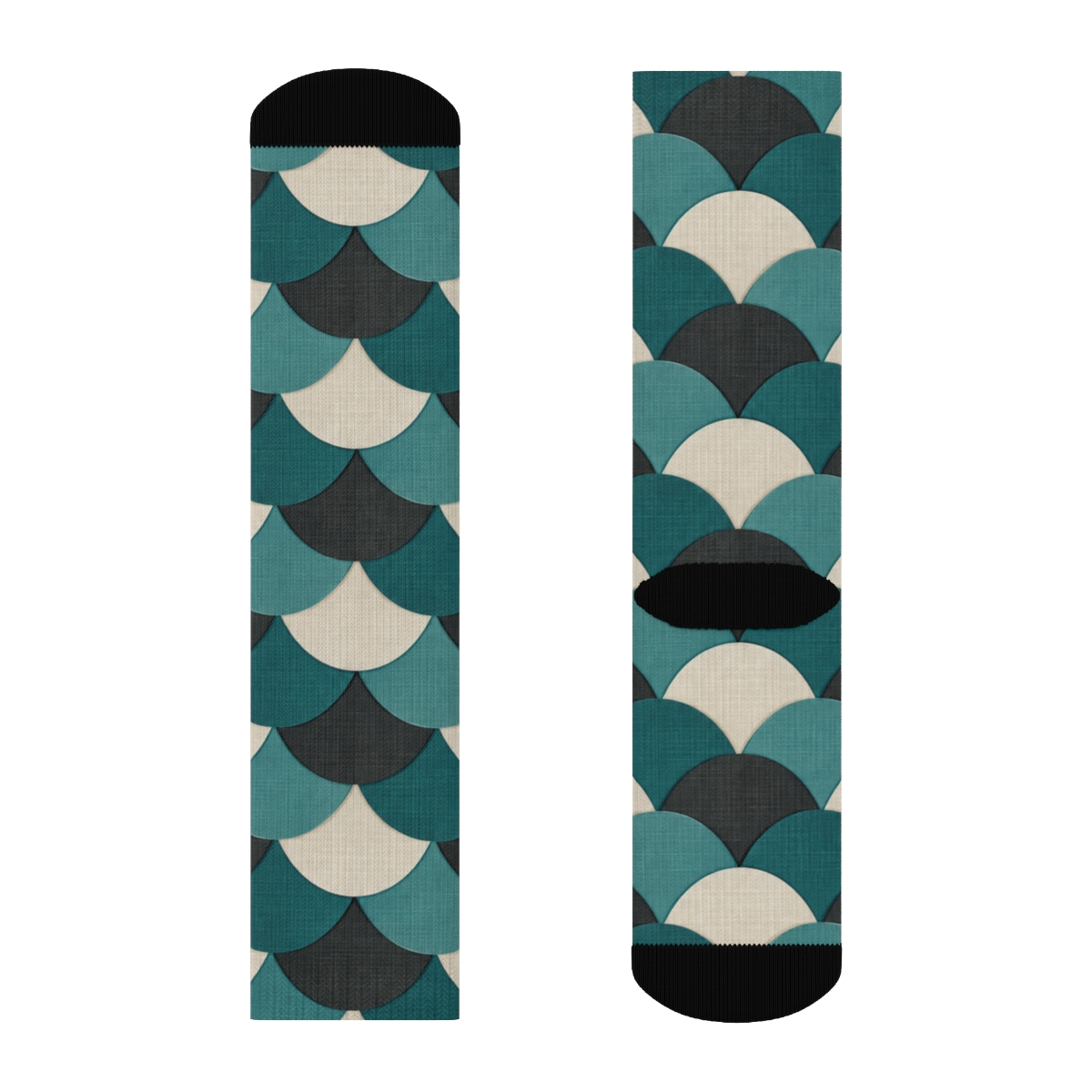 Offset Scallop Grid Weave personalized cozy socks [AI-aa8ea625-9ec3710559a0]