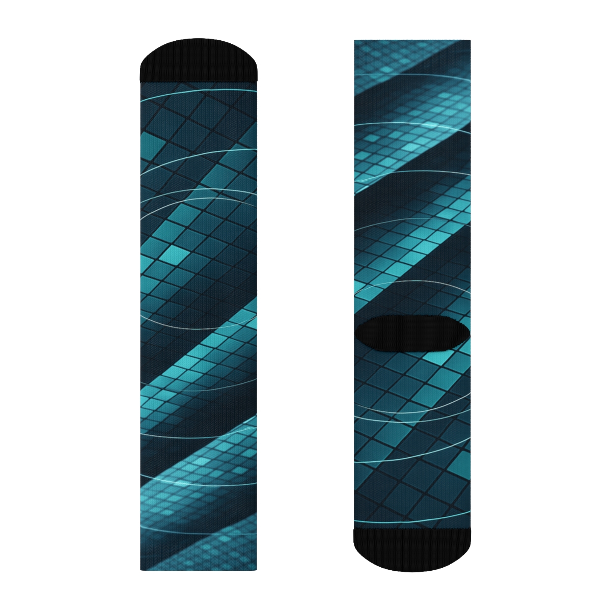 Orbital Grid Shear personalized cozy socks