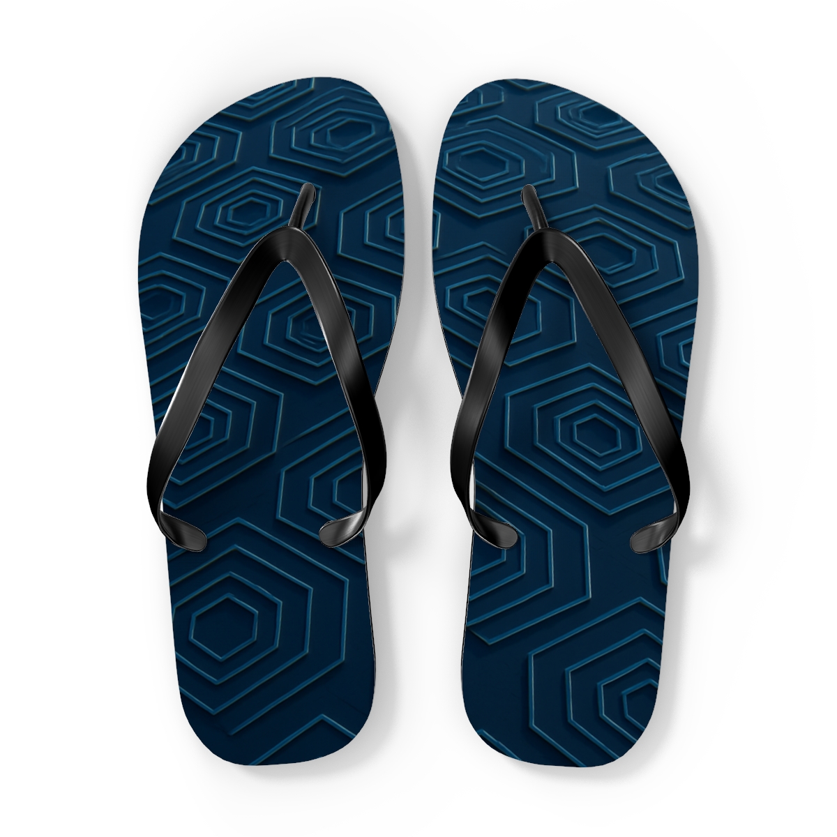 Orbital Hex Cascade trendy printed flip flops
