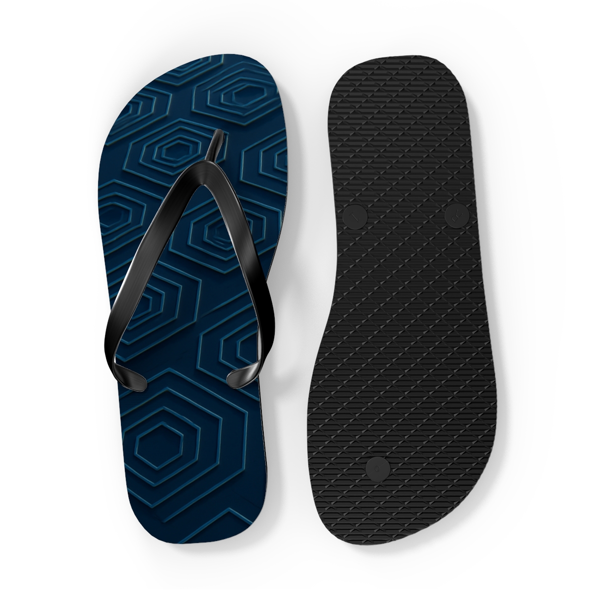 Orbital Hex Cascade trendy printed flip flops