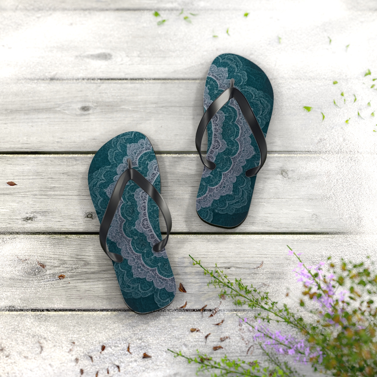 Celestial Wave Harmony Flip Flops