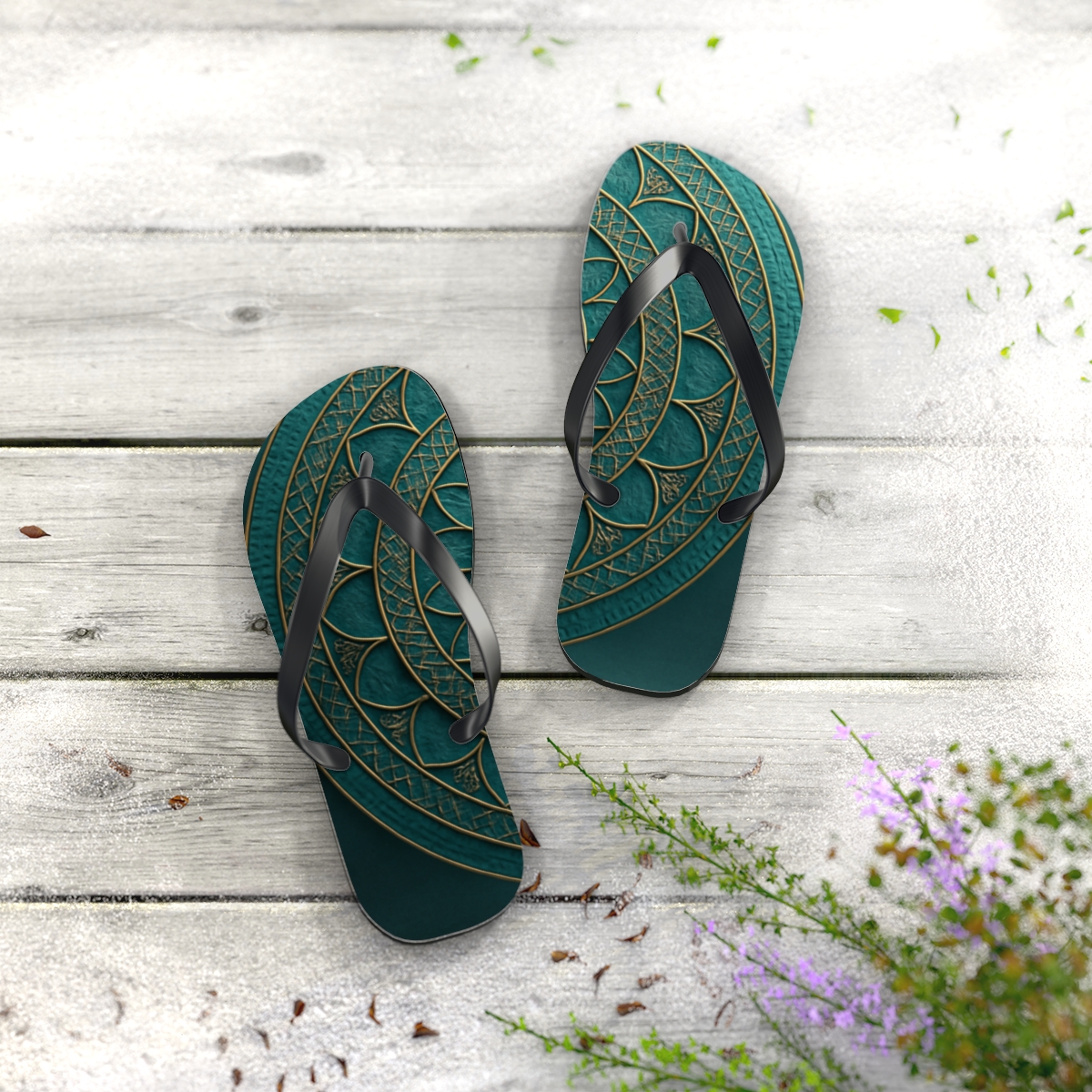 Celestial Bloom Breeze Flip Flops