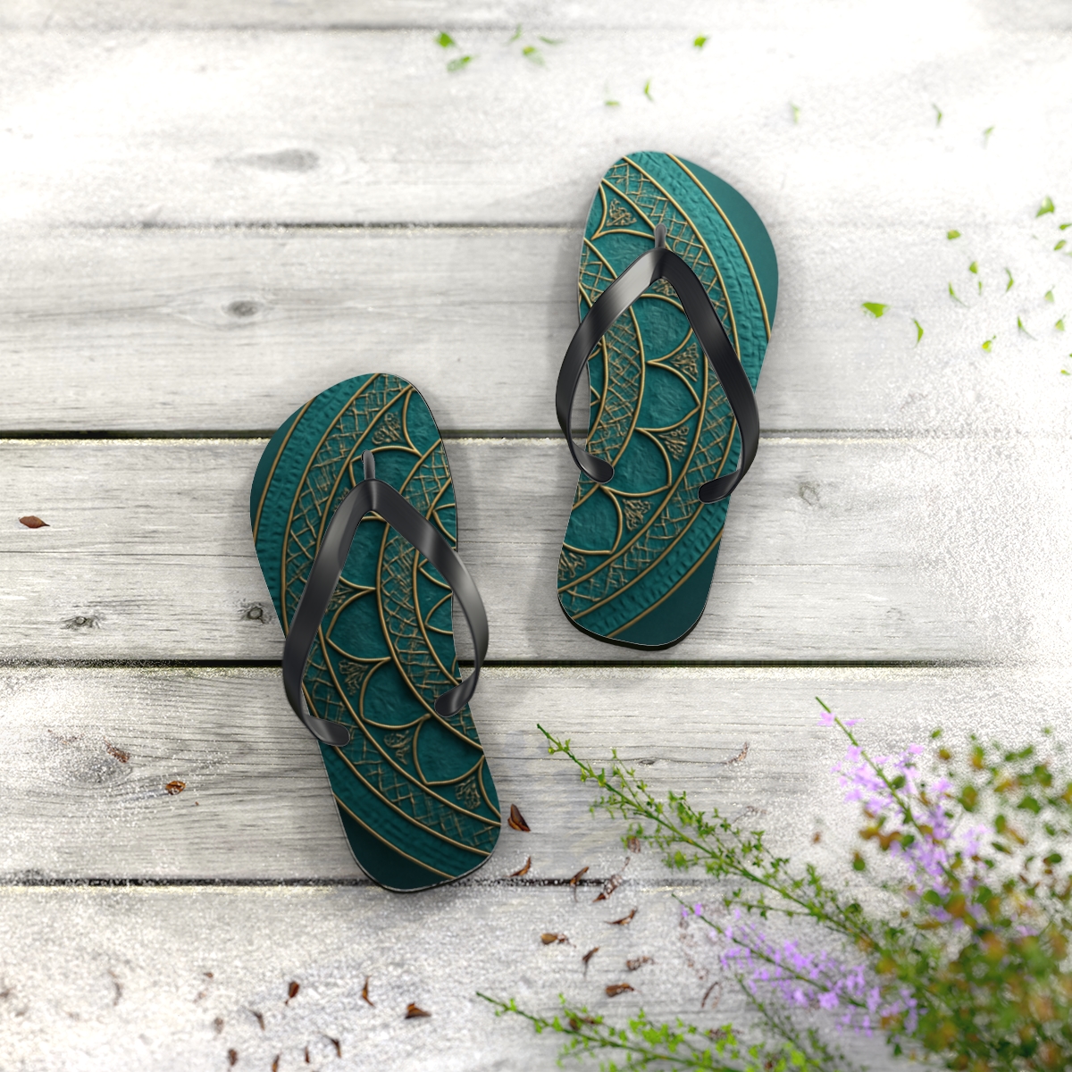 Celestial Bloom Breeze Flip Flops