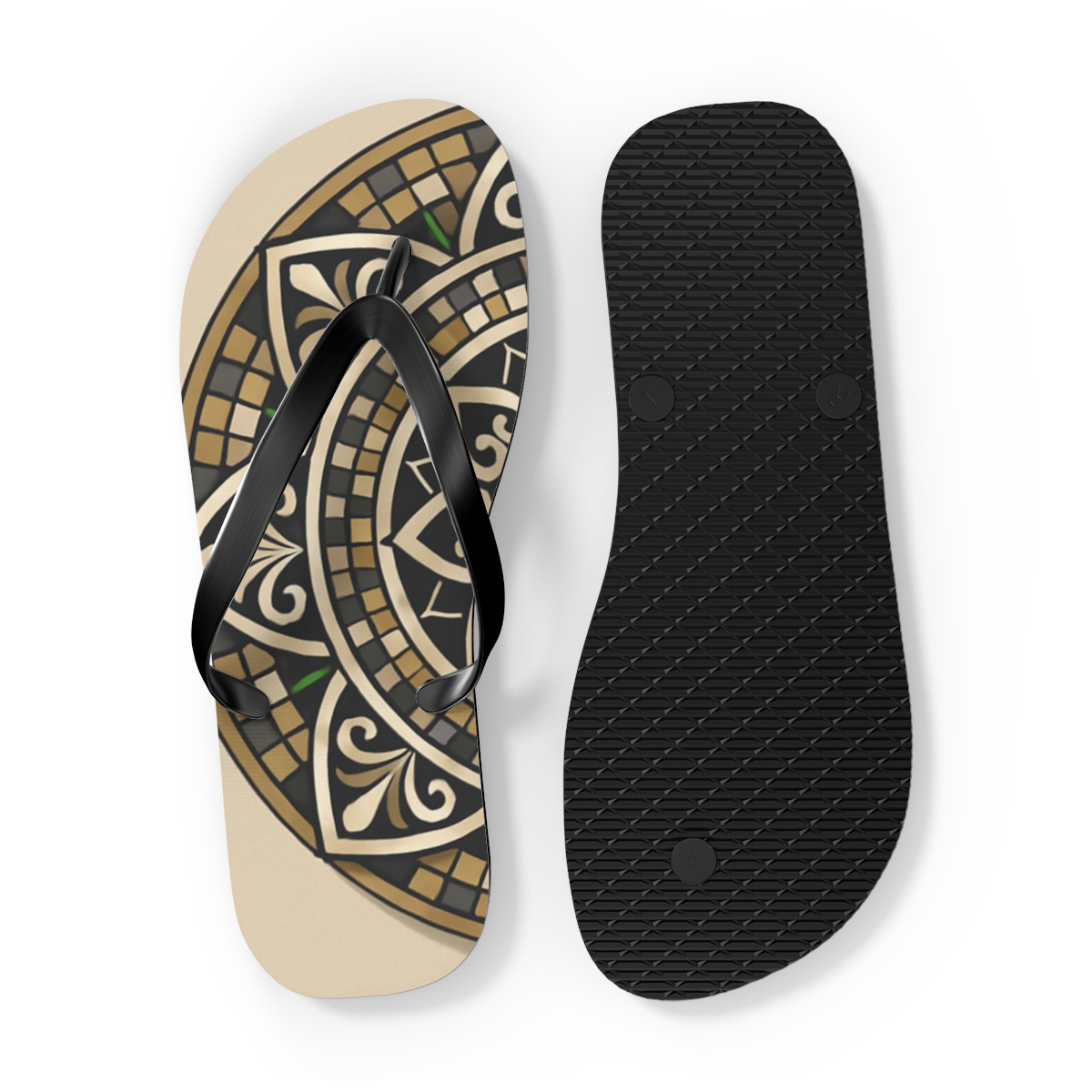 Orbital Lattice Medallion custom flip flops