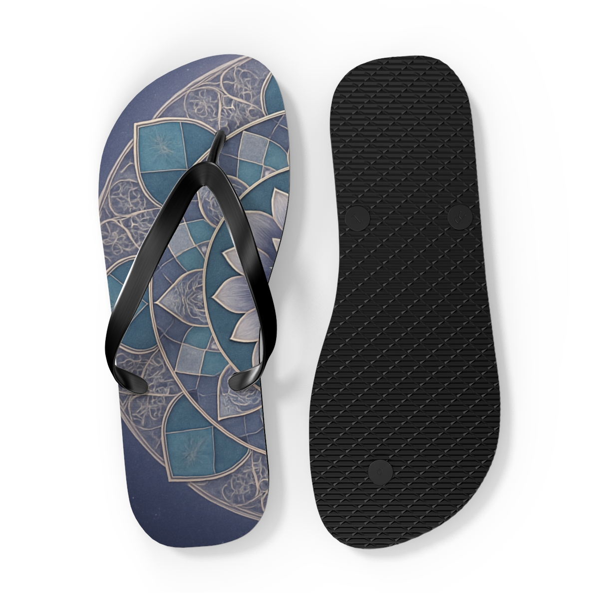 Orbital Petal Geometry custom flip flops