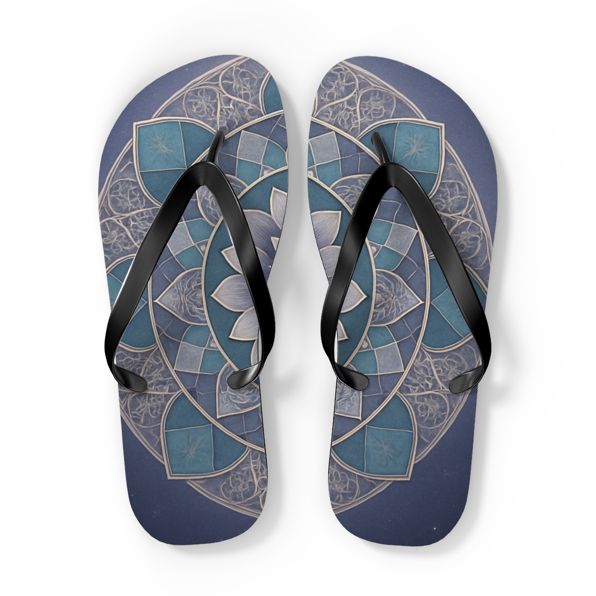 Orbital Petal Geometry custom flip flops
