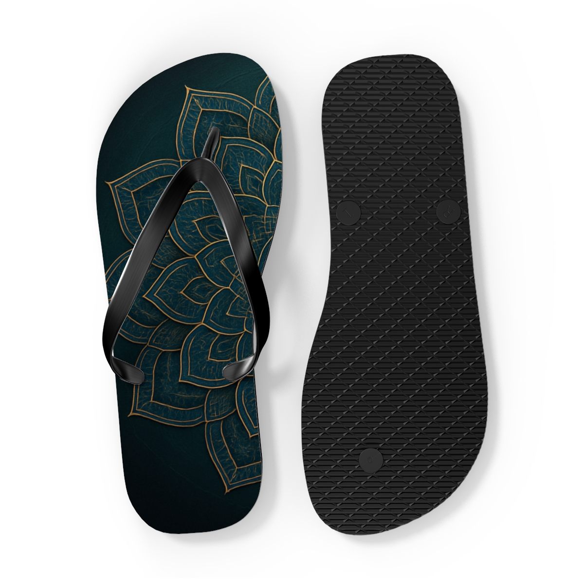 Orbital Petal Lattice personalized beach flip flops