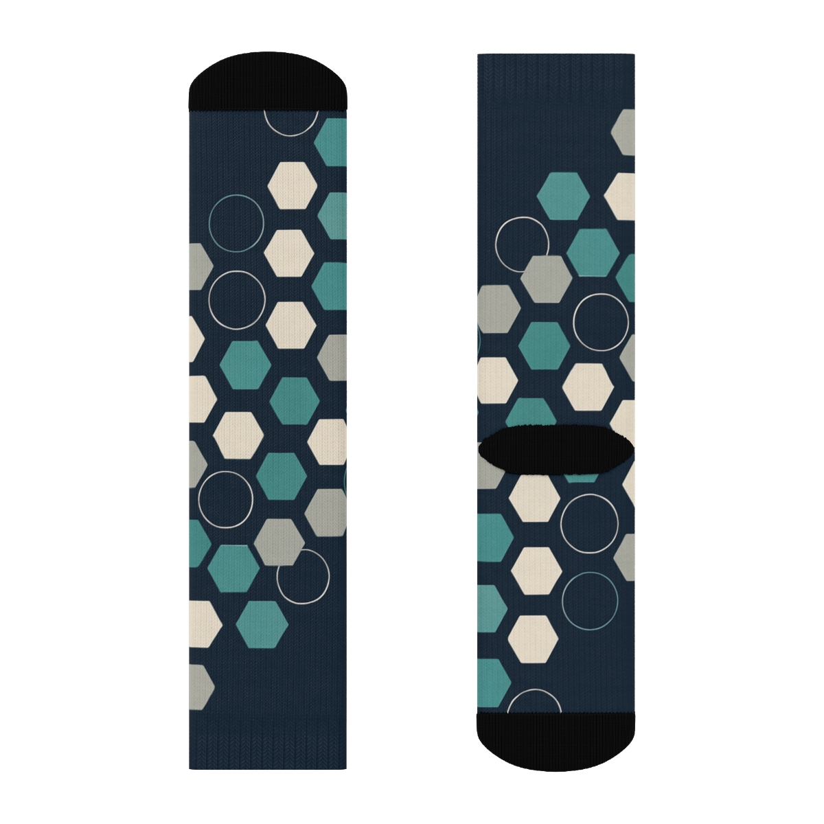 Orbiting Hex Ring Cascade sports performance socks