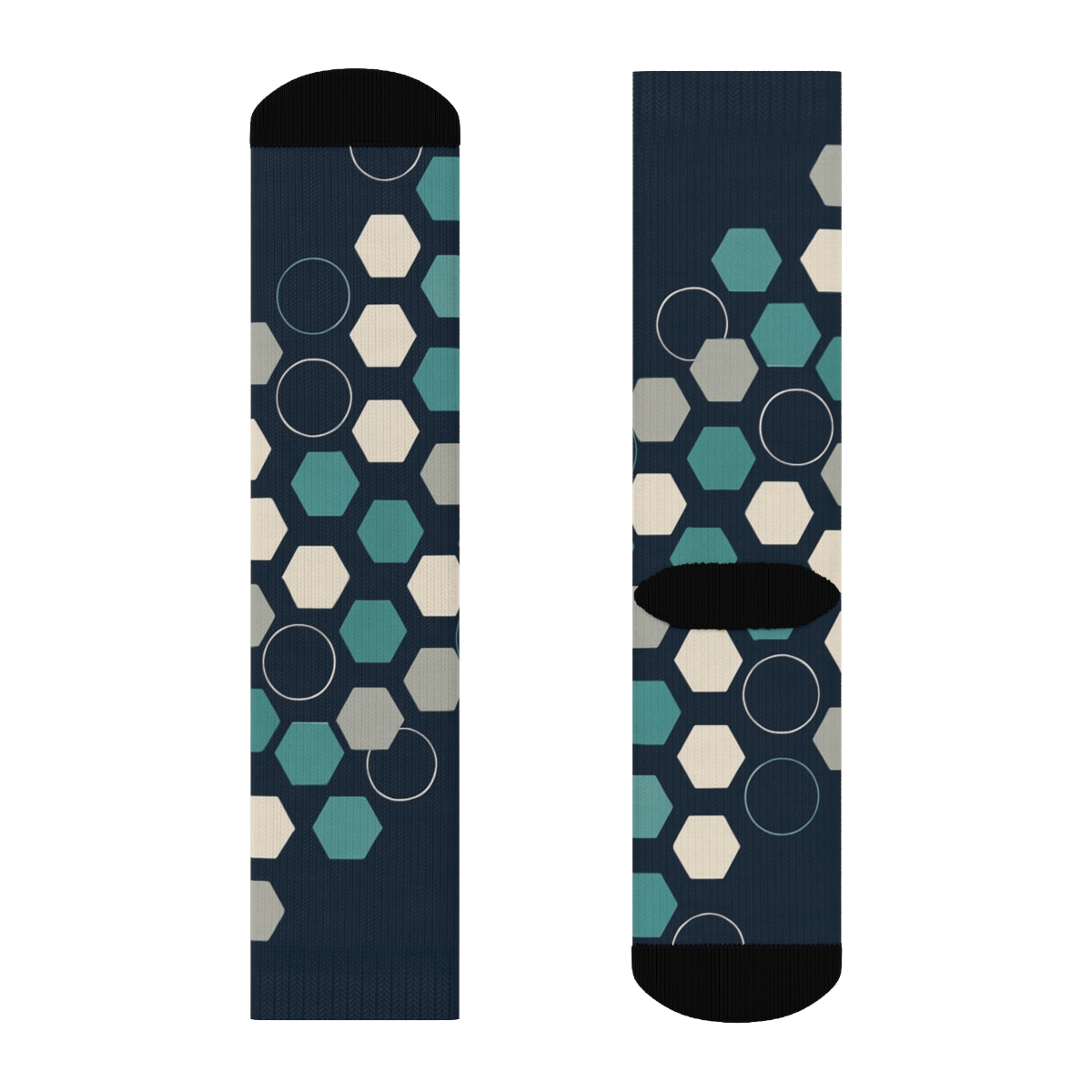 Orbiting Hex Ring Cascade sports performance socks