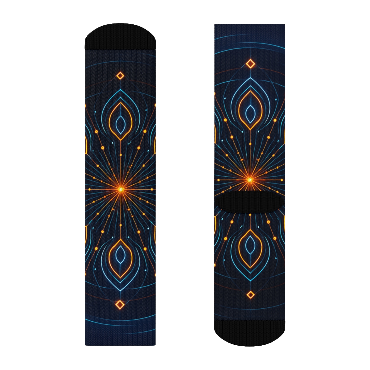 Orbiting Petal Circuit Wheel personalized cozy socks