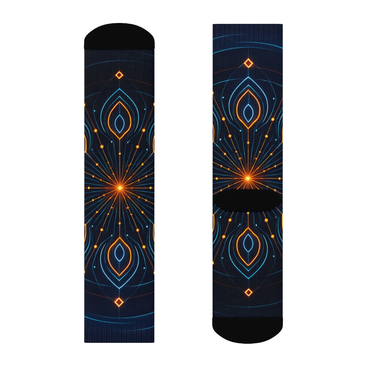 Orbiting Petal Circuit Wheel personalized cozy socks