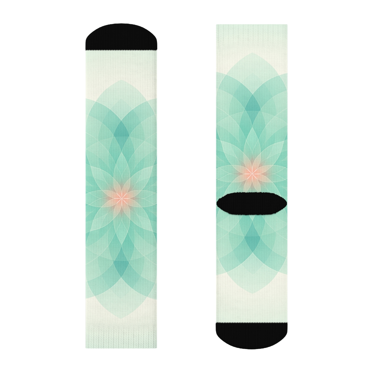 Orbiting Petal Lattice designer logo socks
