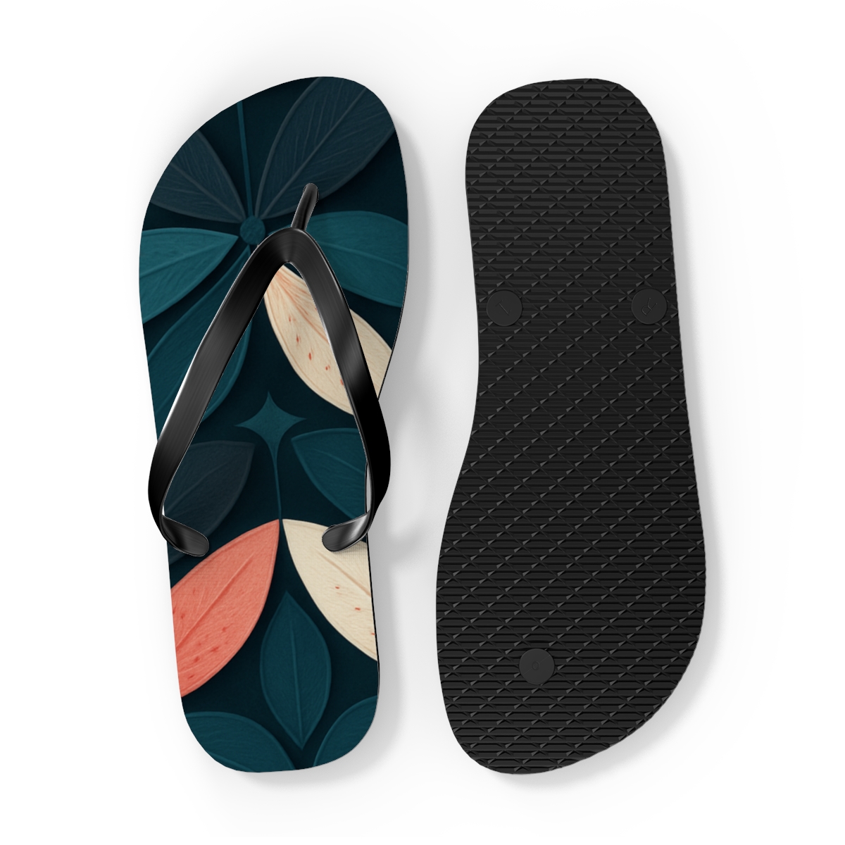 Orchid Aperture Tessellation trendy printed flip flops