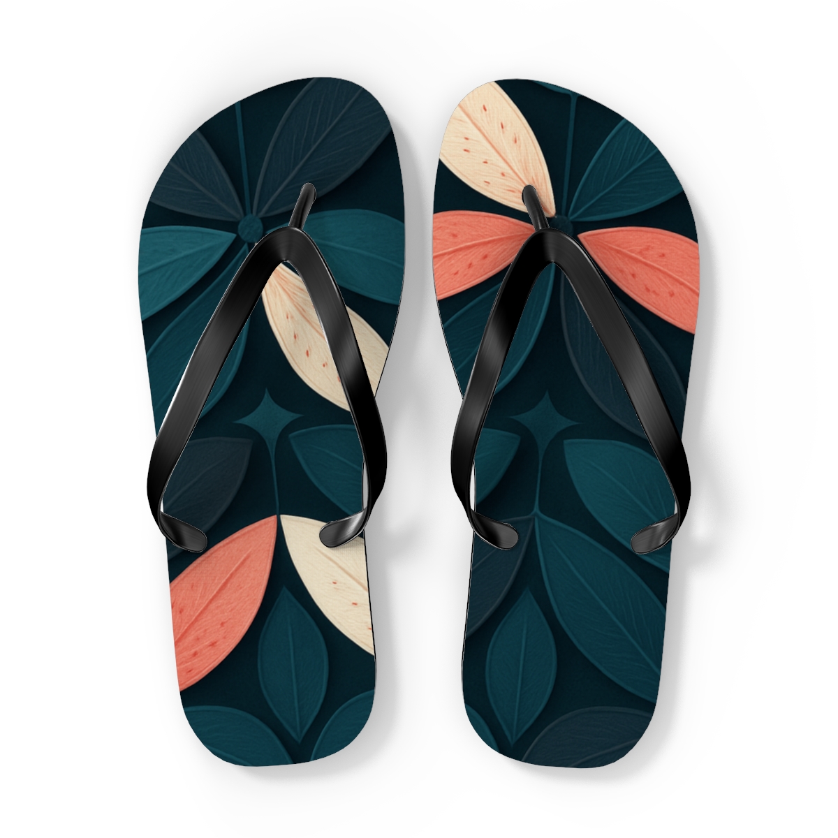 Orchid Aperture Tessellation trendy printed flip flops