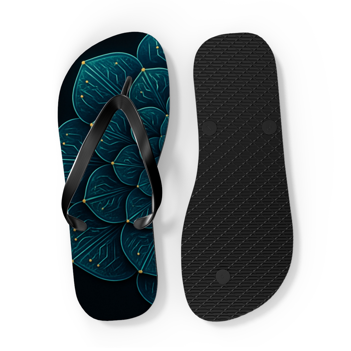 Orchid Circuit Rosette custom flip flops