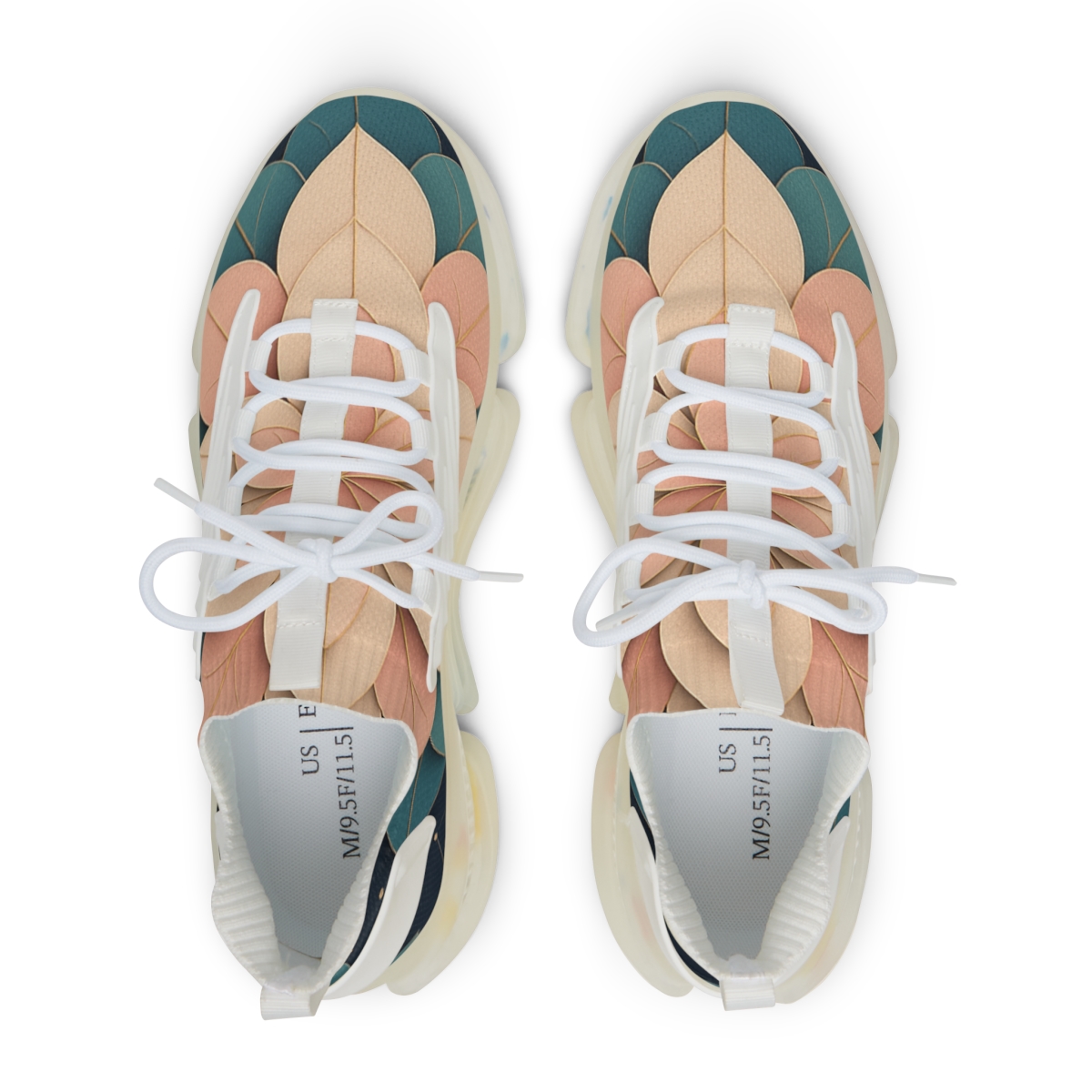 Orchid Folded Rosette Circuit unique printed sneakers