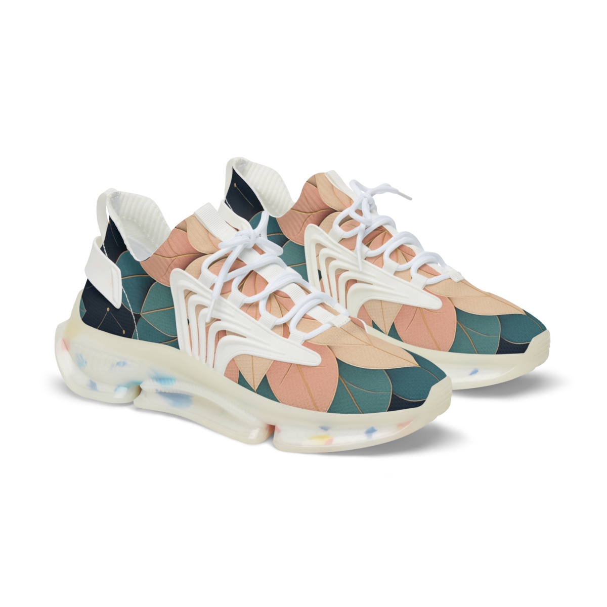 Orchid Folded Rosette Circuit unique printed sneakers