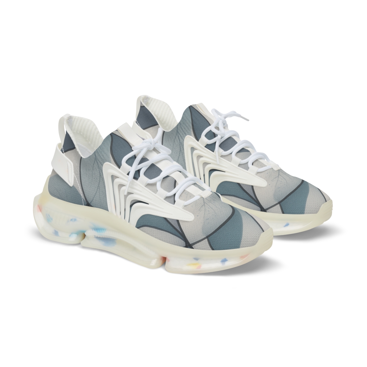 Orchid Fractal Ribbon Weave stylish casual sneakers